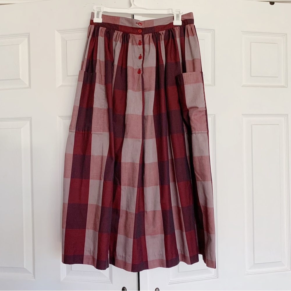SOLD VTG Union Made Crazy Horse western cowgirl midi skirt with pockets
